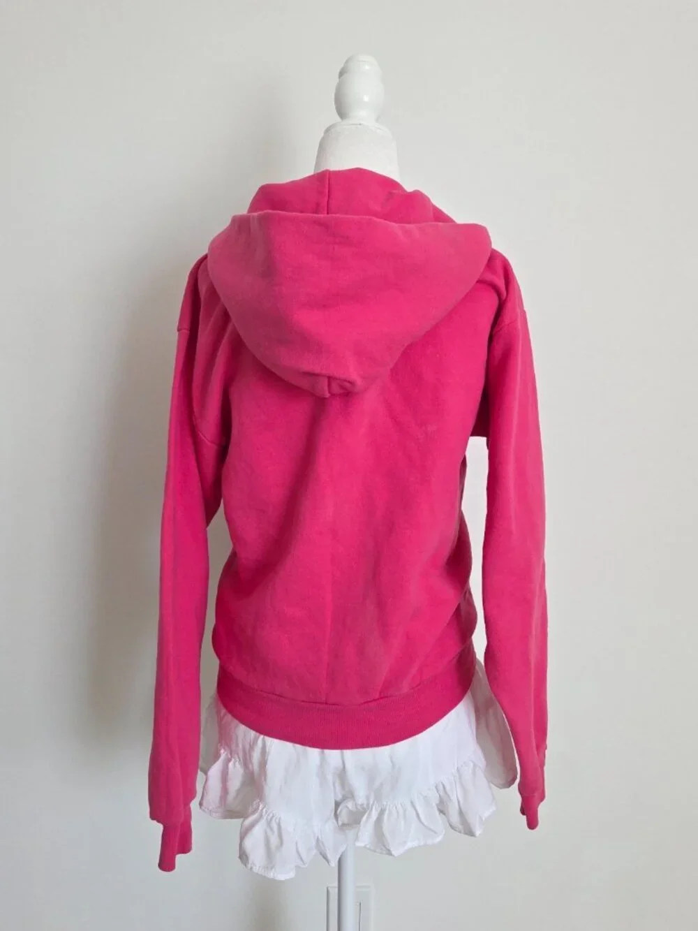Vtg US Open Pink Hoodie Youth XL Tennis Athleisure Preppy Y2K Sporty Full Zip - Picture 2 of 16